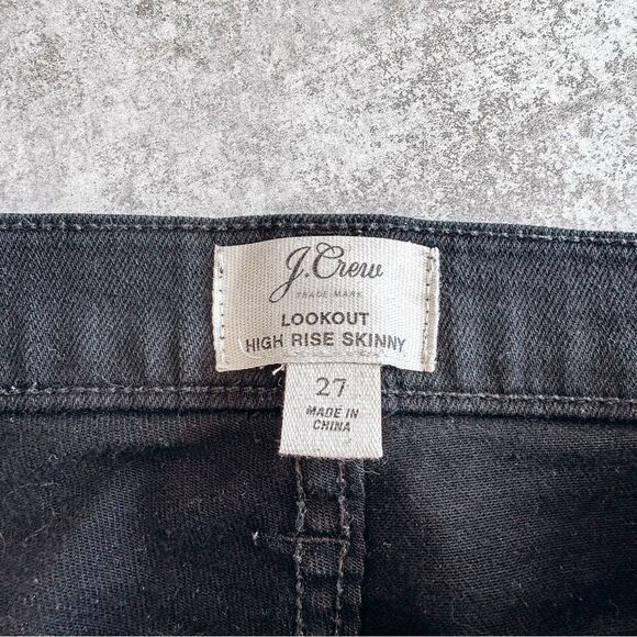 J. Crew Black Lookout High Rise Skinny Jean Size 27 - Picture 6 of 8